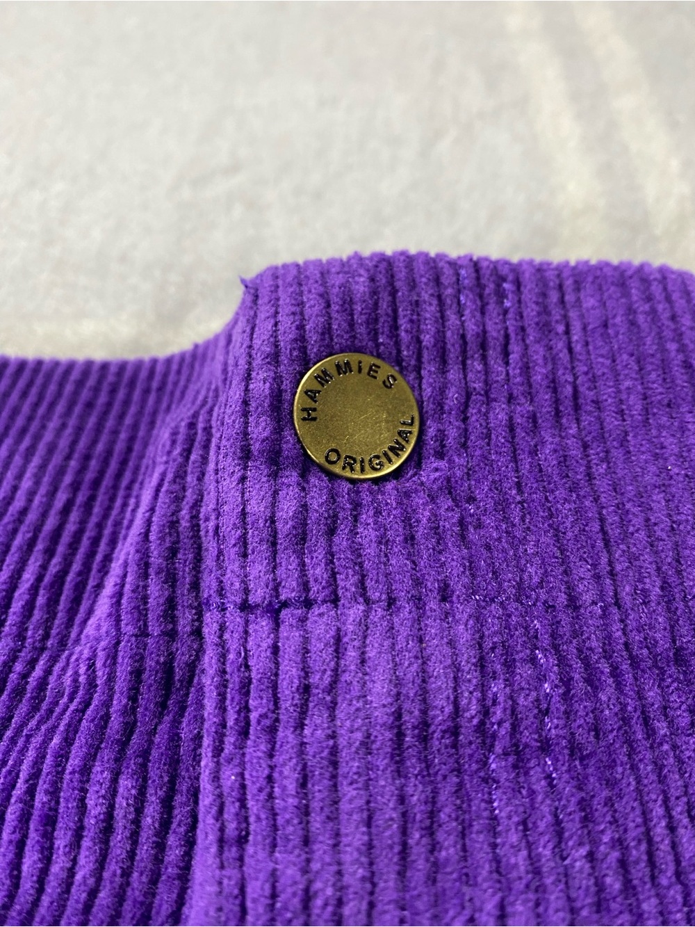 Hammies Corduroy High-Rise Shorts 32 in Plum Purple - Womens Fall Halloween - Picture 4 of 10